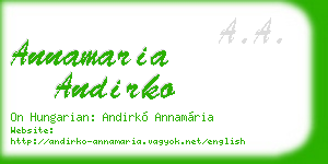 annamaria andirko business card