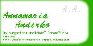 annamaria andirko business card